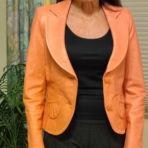 Classiques xs Apricot leather jacket
